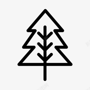 树圣诞节自然图标图标