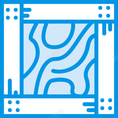 金边蓝色盒子盒子商业和营销蓝色图标图标