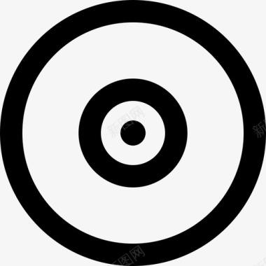 光盘通讯2粗体圆形图标图标