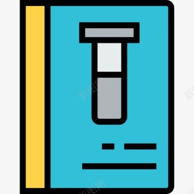 欧美书籍设计科学书籍科学3线性颜色图标图标
