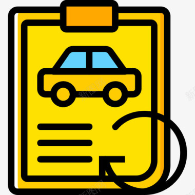 汽车修理运输4黄色图标图标