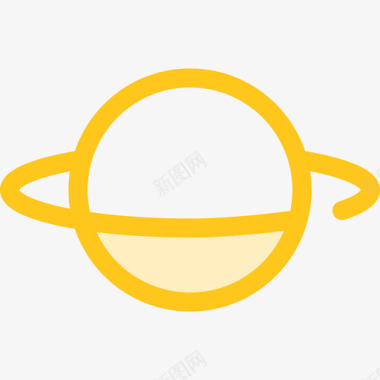 土星宇宙5黄色图标图标