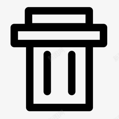 垃圾分类元素垃圾桶删除回收图标图标