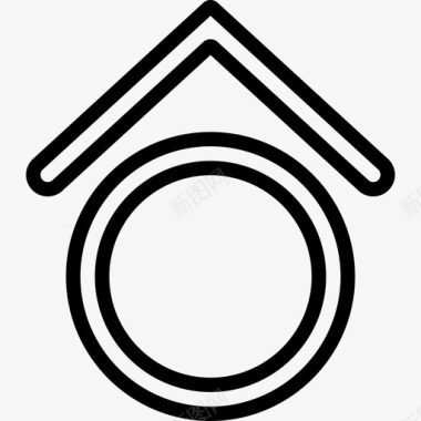 锌符号集线性图标图标