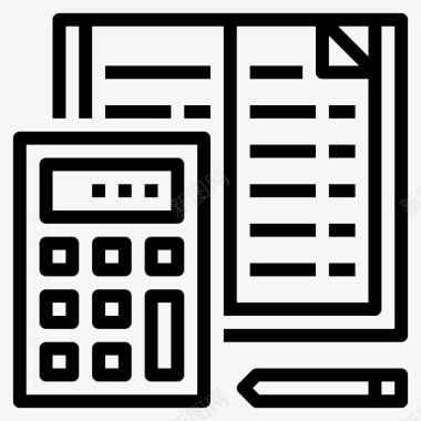 报告年终总结会计业务计算图标图标