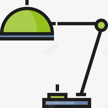 台灯PNG免抠台灯返校2线性颜色图标图标