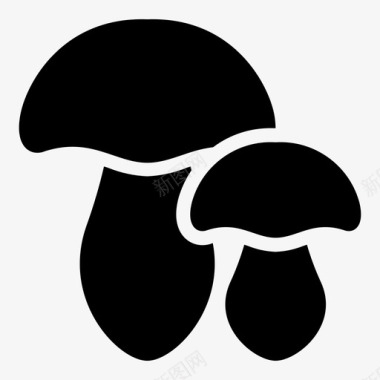 蘑菇香菇生态学图标图标