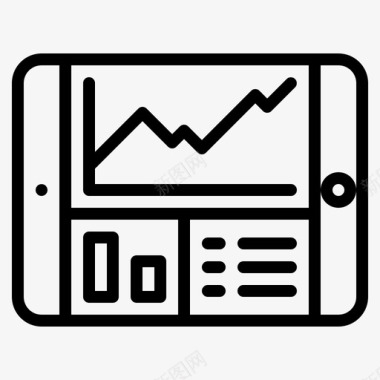 平板电脑分析图表图标图标