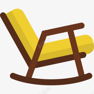 摇椅家具11扁平图标图标