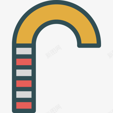 一堆糖甘蔗糖假日8线性颜色图标图标