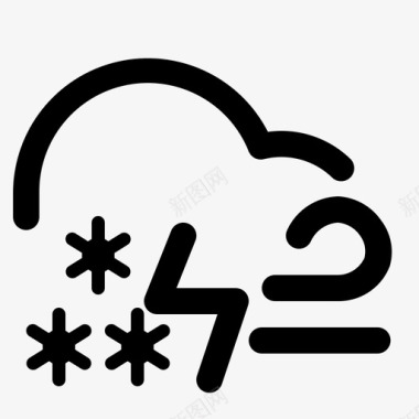 云雪雷和风云天气图标图标