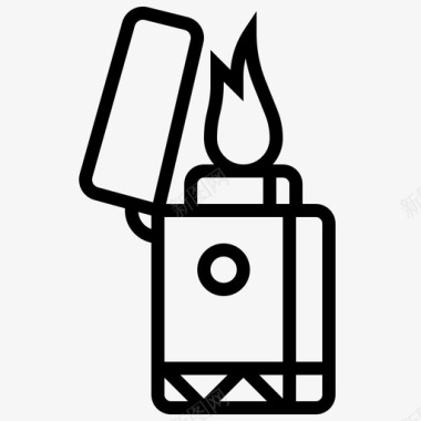 火机打火机烧伤香烟图标图标