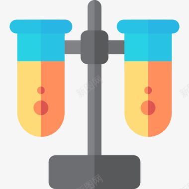 化学水试管化学2扁平图标图标