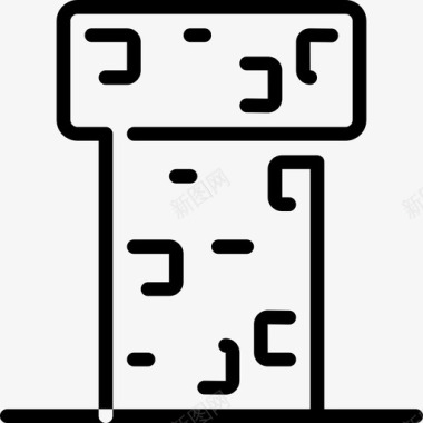 烟囱圣诞节4直线型图标图标