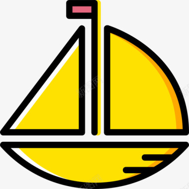 帆船婴儿14号黄色图标图标