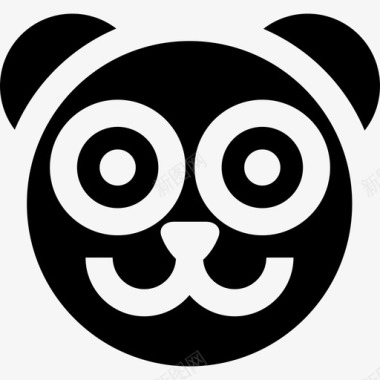 熊猫熊猫动物18填充图标图标