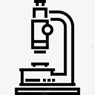 医学画显微镜健康和医学10线性图标图标