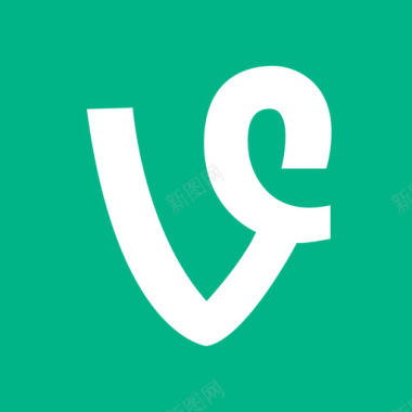 社交图标Vine社交网络徽标2扁平图标图标