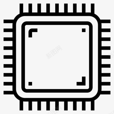 Intel芯片处理器芯片cpu图标图标