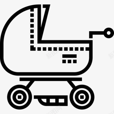 童车婴儿和玩具5线性图标图标