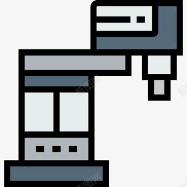 机械夹紧工业机器人工厂机械4线颜色图标图标