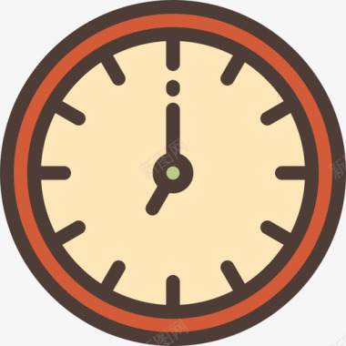 时钟企业管理线颜色图标图标