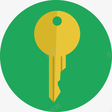 房屋形房屋钥匙房地产和家具圆形公寓图标图标