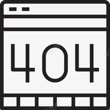 404错误网页和编程线性图标图标