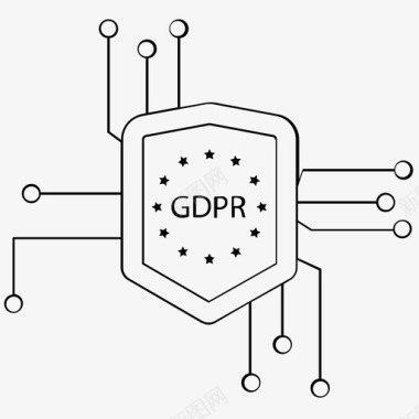 个人数据保护gdpr数据保护通用数据保护法规图标图标