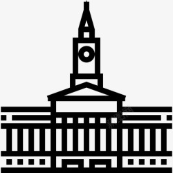 布里斯班布里斯班市政厅地标直线图标高清图片