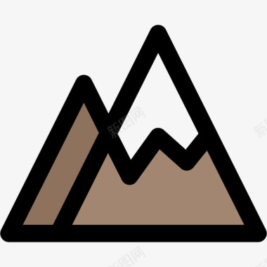 山游憩汇编线条色彩图标图标