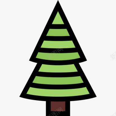 圣诞树圣诞22彩色图标图标