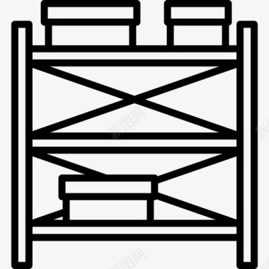 家具效果图餐具柜家具线状图标图标