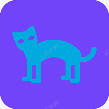 贺卡设计元素猫动物色彩万圣节元素图标图标