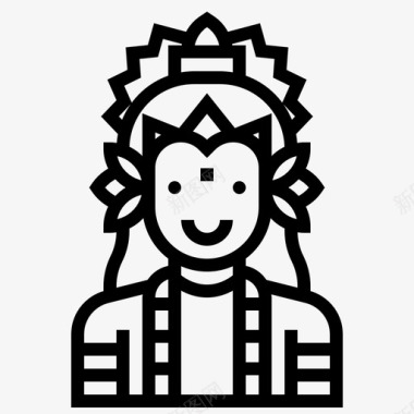 帕瓦蒂修女神印度教图标图标