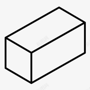 几何体矢量素材长方体三维块体图标图标