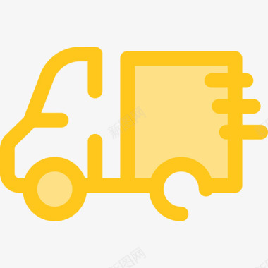 卡车电子商务10黄色图标图标
