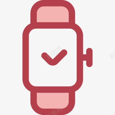 智能手表商务和办公2红色图标图标