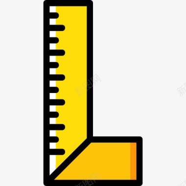 尺子结构8黄色图标图标