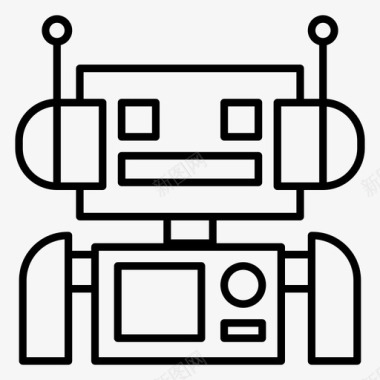机器人园丁机器人智能机器图标图标