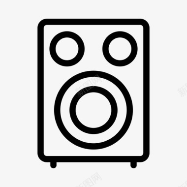 扬声器高保真音响音乐图标图标