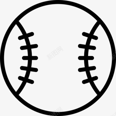 棒球运动棒球运动系列直线型图标图标