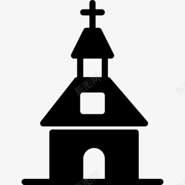 爱情元素集合教堂假日元素集合填充图标图标