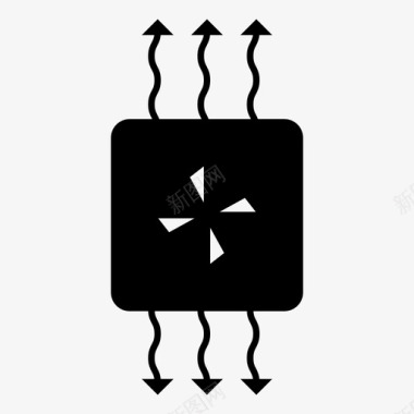 通风设施空气冷凝装置流量图标图标