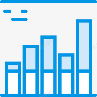 条形图商业和营销蓝色图标图标