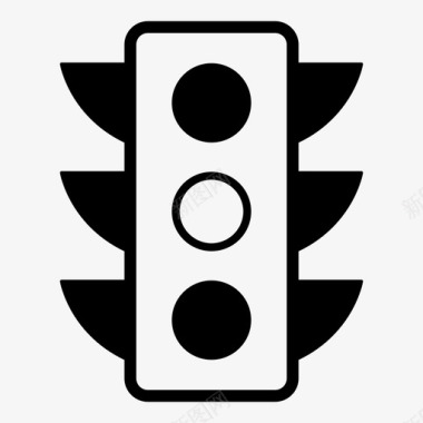红绿灯道路路灯图标图标