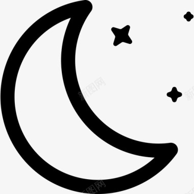 晚上晚上徒步旅行2直线图标图标