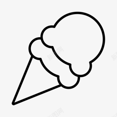 夏天海边冰淇淋海滩食物图标图标