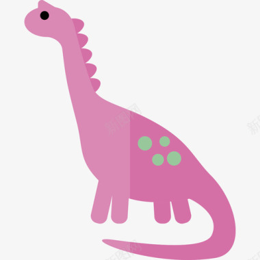 双龙龙龙恐龙套装扁平图标图标