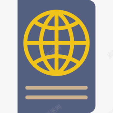 机票护照护照旅行公寓图标图标